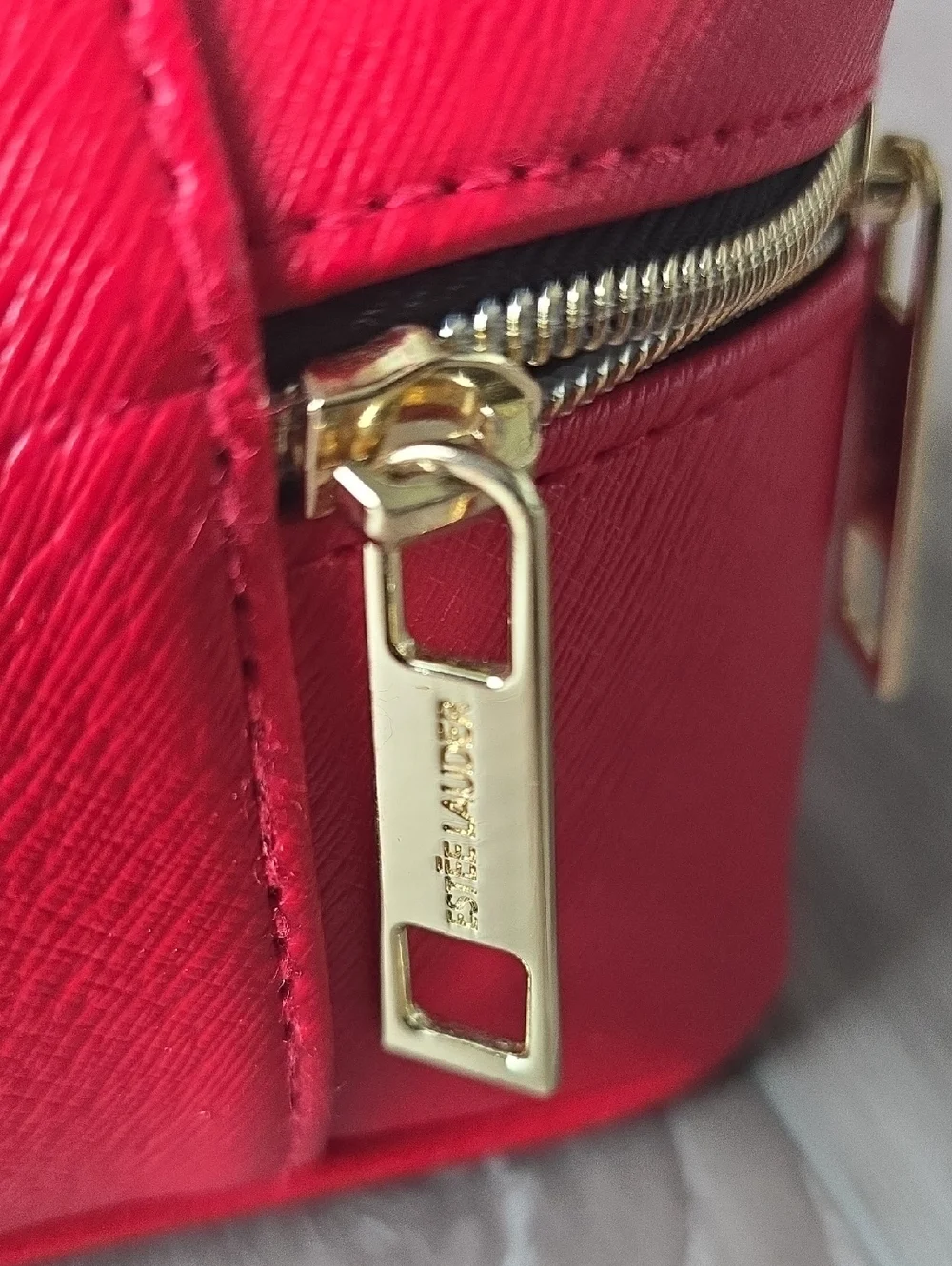 Estée Lauder Red Cosmetic Case Playing Card Red Embossed Card Suit Tote Bag